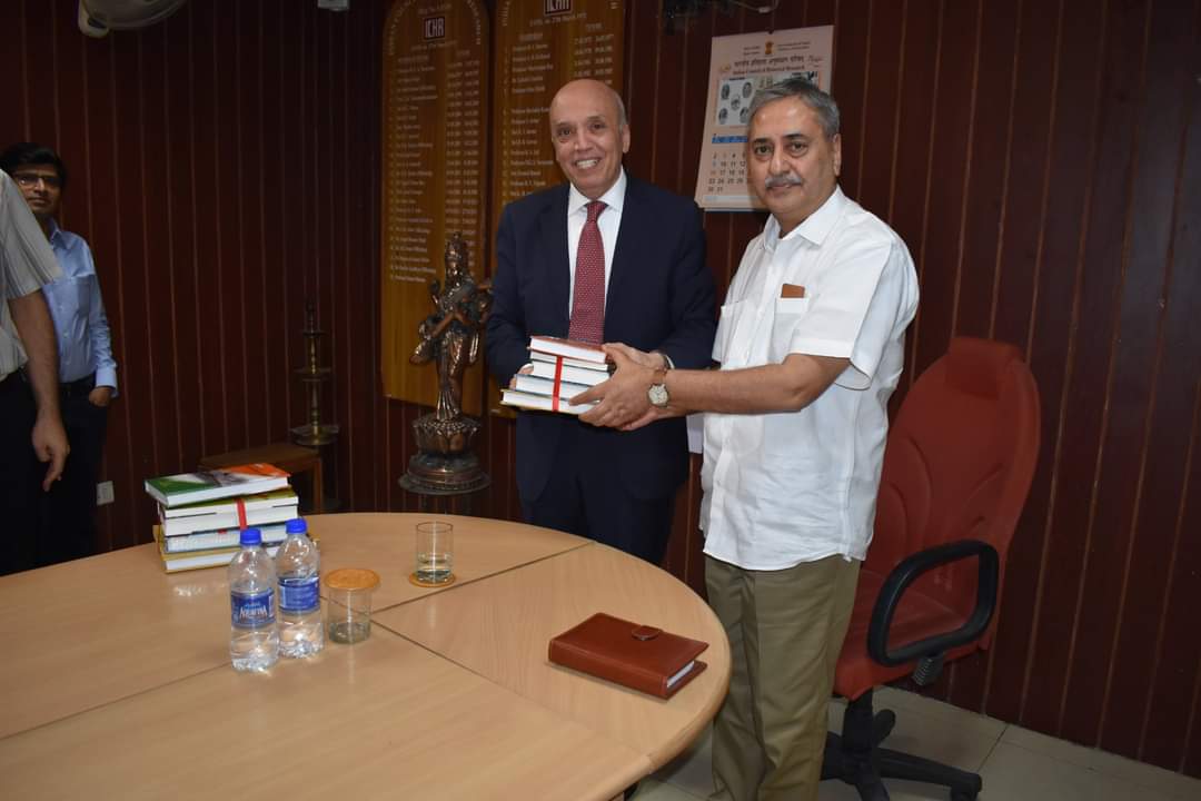 H. E. Mr. Abderrahmane BENGUERRAH, Ambassador of Algeria to India and Mr. Adel Bouda, Minister Counsellor and Deputy Head of Mission, visited Indian Council of Historical Research on Thursday (26 May 2022) .

