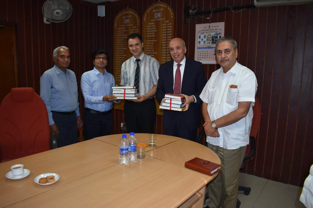 H. E. Mr. Abderrahmane BENGUERRAH, Ambassador of Algeria to India and Mr. Adel Bouda, Minister Counsellor and Deputy Head of Mission, visited Indian Council of Historical Research on Thursday (26 May 2022) .

