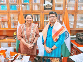 14th November 2022, Karnataka legislative council member Dr. Tejaswini Gowda visited the ICHR's head office, New Delhi. During this Member Secretary Professor Umesh Ashok Kadam welcomed her, Dr. Gowda appreciated the innovative efforts of ICHR, and positively assured to take over the maintenance and renovation work of the ICHR Regional Centre at Bengaluru from her Legislative Area Development Fund to the council for the maintenance/ reconstruction worth Rs 25 lakhs. The work will commence very soon.